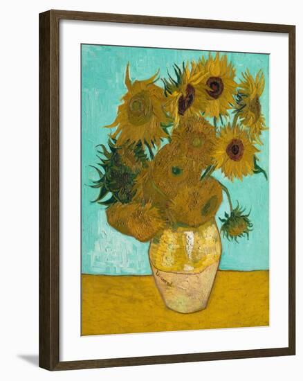 Vase with Sunflowers, 1888-Vincent van Gogh-Framed Giclee Print