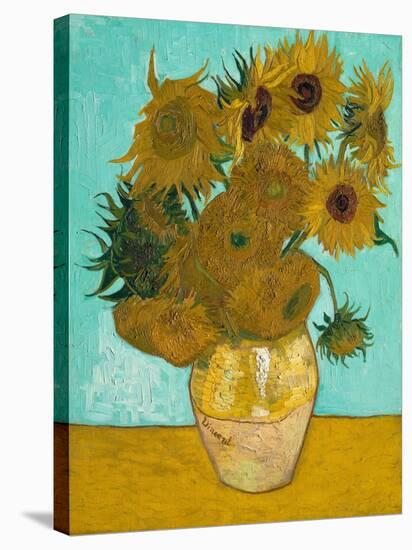 Vase with Sunflowers, 1888-Vincent van Gogh-Stretched Canvas