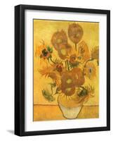 Vase with Sunflowers, 1889-Vincent van Gogh-Framed Giclee Print