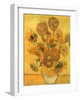 Vase with Sunflowers, 1889-Vincent van Gogh-Framed Giclee Print