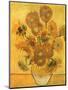 Vase with Sunflowers, 1889-Vincent van Gogh-Mounted Premium Giclee Print