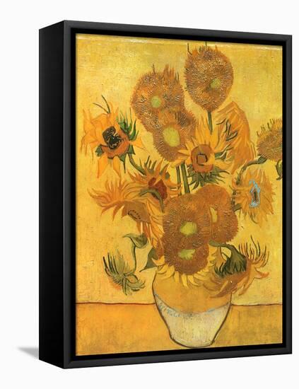 Vase with Sunflowers, 1889-Vincent van Gogh-Framed Stretched Canvas