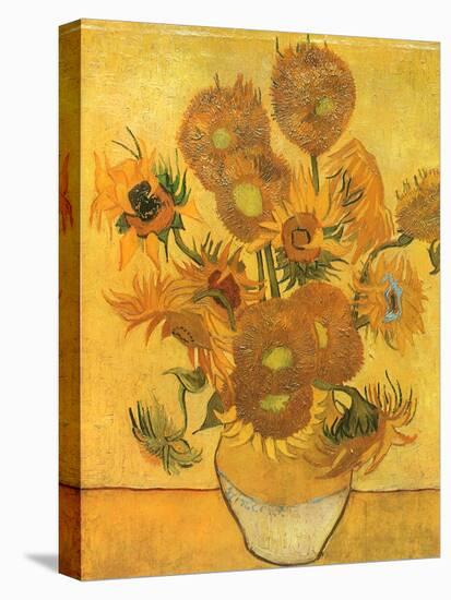 Vase with Sunflowers, 1889-Vincent van Gogh-Stretched Canvas