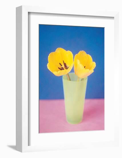 Vase with Tulips-null-Framed Art Print