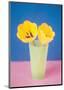 Vase with Tulips-null-Mounted Art Print