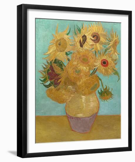 Vase with Twelve Sunflowers, 1889-Vincent van Gogh-Framed Giclee Print