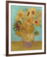 Vase with Twelve Sunflowers, 1889-Vincent van Gogh-Framed Giclee Print