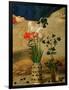 Vase with White, Red and Blue Lilies and Iris, Another with Seven Columbines-Hugo van der Goes-Framed Giclee Print