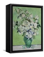 Vase with White Roses, 1890-Vincent van Gogh-Framed Stretched Canvas