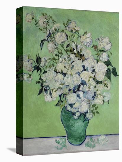 Vase with White Roses, 1890-Vincent van Gogh-Stretched Canvas