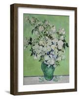 Vase with White Roses, 1890-Vincent van Gogh-Framed Premium Giclee Print