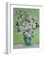 Vase with White Roses, 1890-Vincent van Gogh-Framed Giclee Print