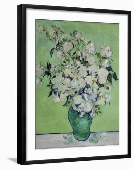 Vase with White Roses, 1890-Vincent van Gogh-Framed Giclee Print