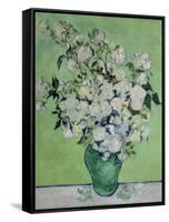 Vase with White Roses, 1890-Vincent van Gogh-Framed Stretched Canvas