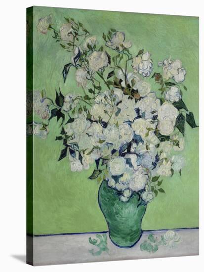 Vase with White Roses, 1890-Vincent van Gogh-Stretched Canvas