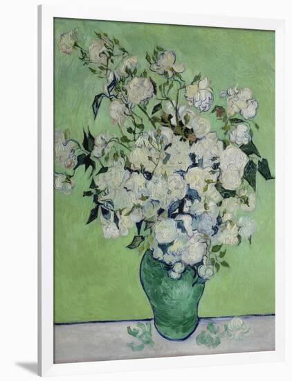 Vase with White Roses, 1890-Vincent van Gogh-Framed Giclee Print