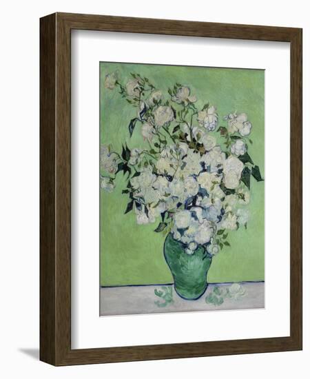 Vase with White Roses, 1890-Vincent van Gogh-Framed Giclee Print