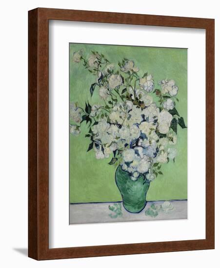 Vase with White Roses, 1890-Vincent van Gogh-Framed Giclee Print