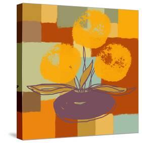 Vase with Yellow flowers-Yashna-Stretched Canvas