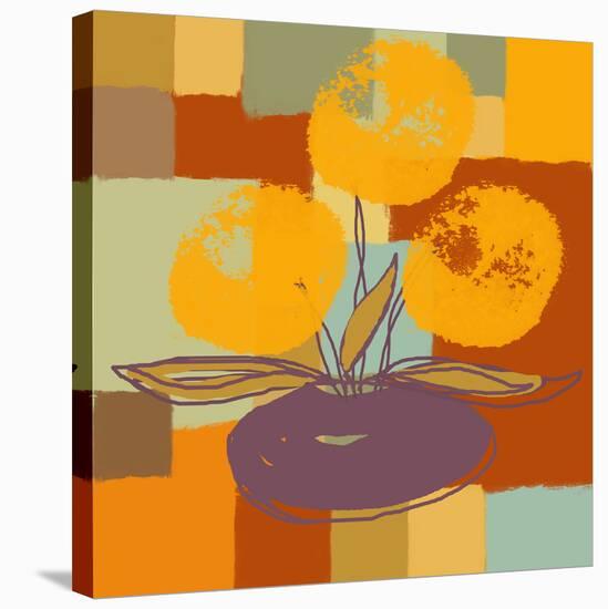 Vase with Yellow flowers-Yashna-Stretched Canvas