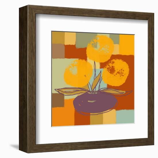 Vase with Yellow Flowers-Yashna-Framed Art Print