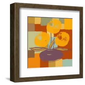 Vase with Yellow Flowers-Yashna-Framed Art Print