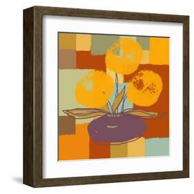 Vase with Yellow flowers-Yashna-Framed Art Print