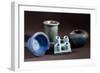 Vases and Ointment Jars, Green and Blue Glazed Clay, New Kingdom-null-Framed Giclee Print