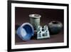 Vases and Ointment Jars, Green and Blue Glazed Clay, New Kingdom-null-Framed Giclee Print