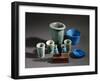 Vases and Ointment Jars, Green and Blue Glazed Clay, New Kingdom-null-Framed Giclee Print