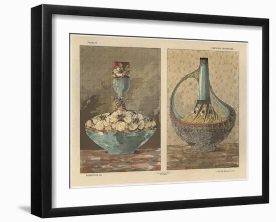 Vases, from 'Fantaisies Decoratives', engraved by Gillot, Librairie de l'Art, Paris, 1887-Jules Auguste Habert-dys-Framed Giclee Print