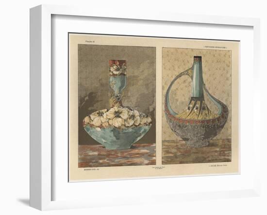 Vases, from 'Fantaisies Decoratives', engraved by Gillot, Librairie de l'Art, Paris, 1887-Jules Auguste Habert-dys-Framed Giclee Print