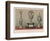 Vases in Oxidised Silver by Messrs Hunt and Roskell, London-null-Framed Giclee Print