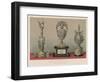 Vases in Oxidised Silver by Messrs Hunt and Roskell, London-null-Framed Giclee Print