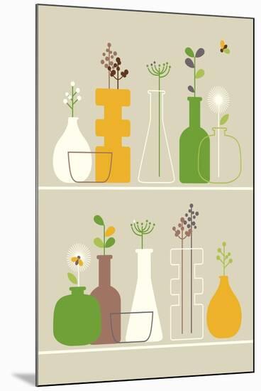 Vases-Dicky Bird-Mounted Premium Giclee Print