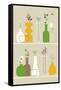 Vases-Dicky Bird-Framed Stretched Canvas