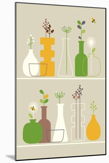 Vases-Dicky Bird-Mounted Giclee Print