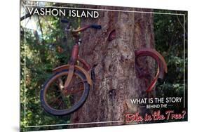 Vashon Island, WA - Bike in the Tree-Lantern Press-Mounted Art Print