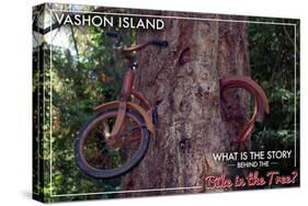 Vashon Island, WA - Bike in the Tree-Lantern Press-Stretched Canvas