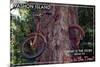 Vashon Island, WA - Bike in the Tree-Lantern Press-Mounted Premium Giclee Print