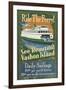 Vashon Island, Washington - Ferry Ride-Lantern Press-Framed Art Print