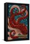 Vashon Island, Washington - Octopus Mosaic-Lantern Press-Framed Stretched Canvas