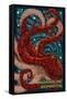 Vashon Island, Washington - Octopus Mosaic-Lantern Press-Framed Stretched Canvas