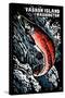 Vashon Island, Washington - Sockeye Salmon - Scratchboard-Lantern Press-Stretched Canvas