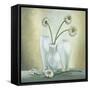 Vasi bianchi con gerbere-Lisa Corradini-Framed Stretched Canvas