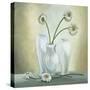 Vasi bianchi con gerbere-Lisa Corradini-Stretched Canvas