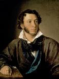 Portrait of Alexander Pushkin (1799-1837)-Vasili Andreevich Tropinin-Laminated Giclee Print