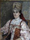 Portrait of the Artist's Wife, 1888-Vasili Ivanovich Surikov-Giclee Print