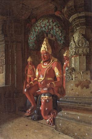 A Vishnu Statue in the Indra Temple, 1874