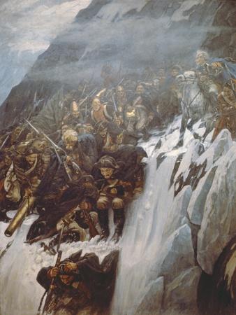Suvorov's Army Crossing the Alps in 1799, 1899